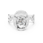 Moderner Diamantring im Rundschliff