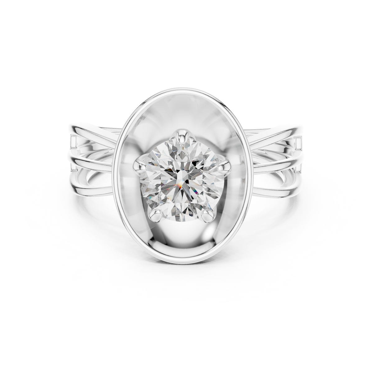 Orelisse Round Bezel Lab Grown Diamond Ring