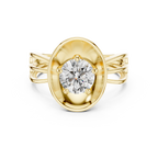 Moderner Diamantring im Rundschliff