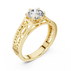 Liorenna Floral Filigree Lab Grown Diamond Ring