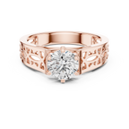 Liorenna Floral Filigree Lab Grown Diamond Ring