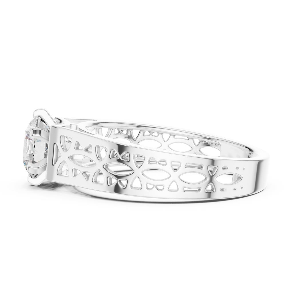 Liorenna Floral Filigree Lab Grown Diamond Ring
