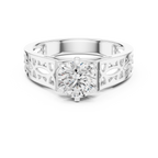 Liorenna Floral Filigree Lab Grown Diamond Ring