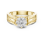 Liorenna Floral Filigree Lab Grown Diamond Ring