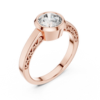 Solenne Bezel Set Lab Grown Diamond Solitaire Ring