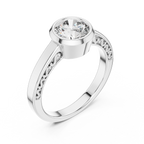 Solenne Bezel Set Lab Grown Diamond Solitaire Ring