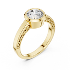 Solenne Bezel Set Lab Grown Diamond Solitaire Ring