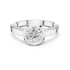 Solenne Bezel Set Lab Grown Diamond Solitaire Ring