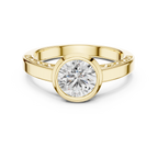 Solenne Bezel Set Lab Grown Diamond Solitaire Ring