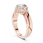 Aurelle Twisted Halo Lab Grown Diamond Solitaire Ring