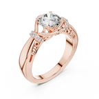 Aurelle Twisted Halo Lab Grown Diamond Solitaire Ring