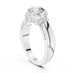 Aurelle Twisted Halo Lab Grown Diamond Solitaire Ring