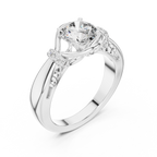 Aurelle Twisted Halo Lab Grown Diamond Solitaire Ring
