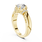 Aurelle Twisted Halo Lab Grown Diamond Solitaire Ring