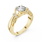 Aurelle Twisted Halo Lab Grown Diamond Solitaire Ring