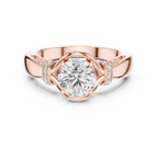 Aurelle Twisted Halo Lab Grown Diamond Solitaire Ring