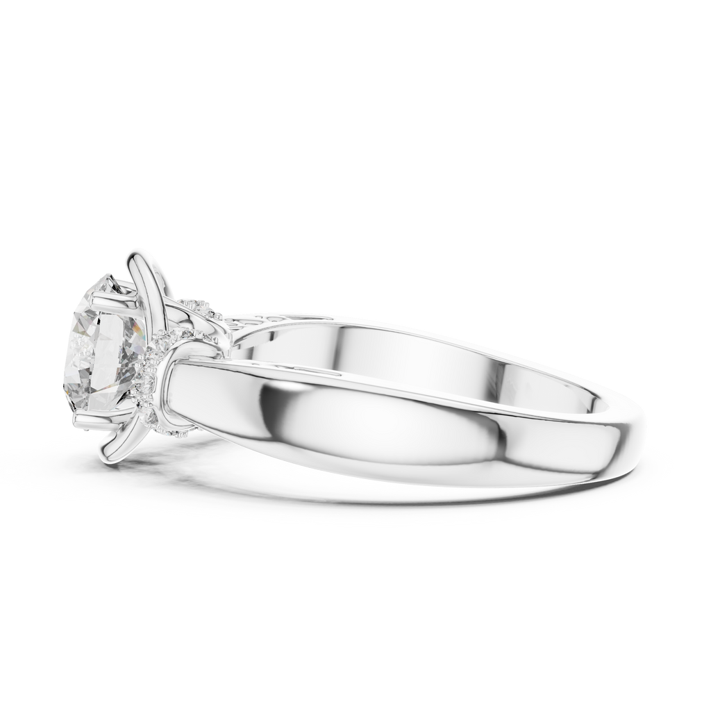 Aurelle Twisted Halo Lab Grown Diamond Solitaire Ring
