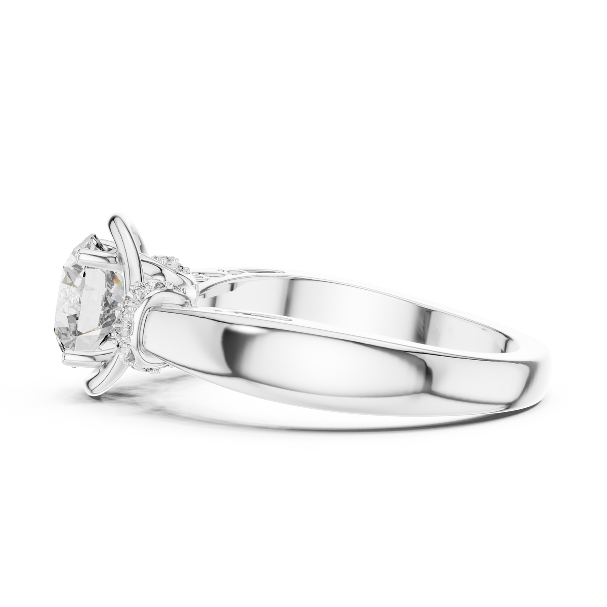 Aurelle Twisted Halo Lab Grown Diamond Solitaire Ring