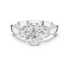 Aurelle Twisted Halo Lab Grown Diamond Solitaire Ring
