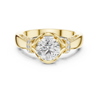 Aurelle Twisted Halo Lab Grown Diamond Solitaire Ring