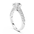 Valenza Graduated Pavé Lab Grown Diamond Engagement Ring