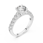 Valenza Graduated Pavé Lab Grown Diamond Engagement Ring
