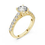 Valenza Graduated Pavé Lab Grown Diamond Engagement Ring