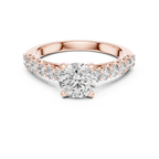 Valenza Graduated Pavé Lab Grown Diamond Engagement Ring