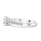 Valenza Graduated Pavé Lab Grown Diamond Engagement Ring