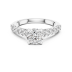 Valenza Graduated Pavé Lab Grown Diamond Engagement Ring