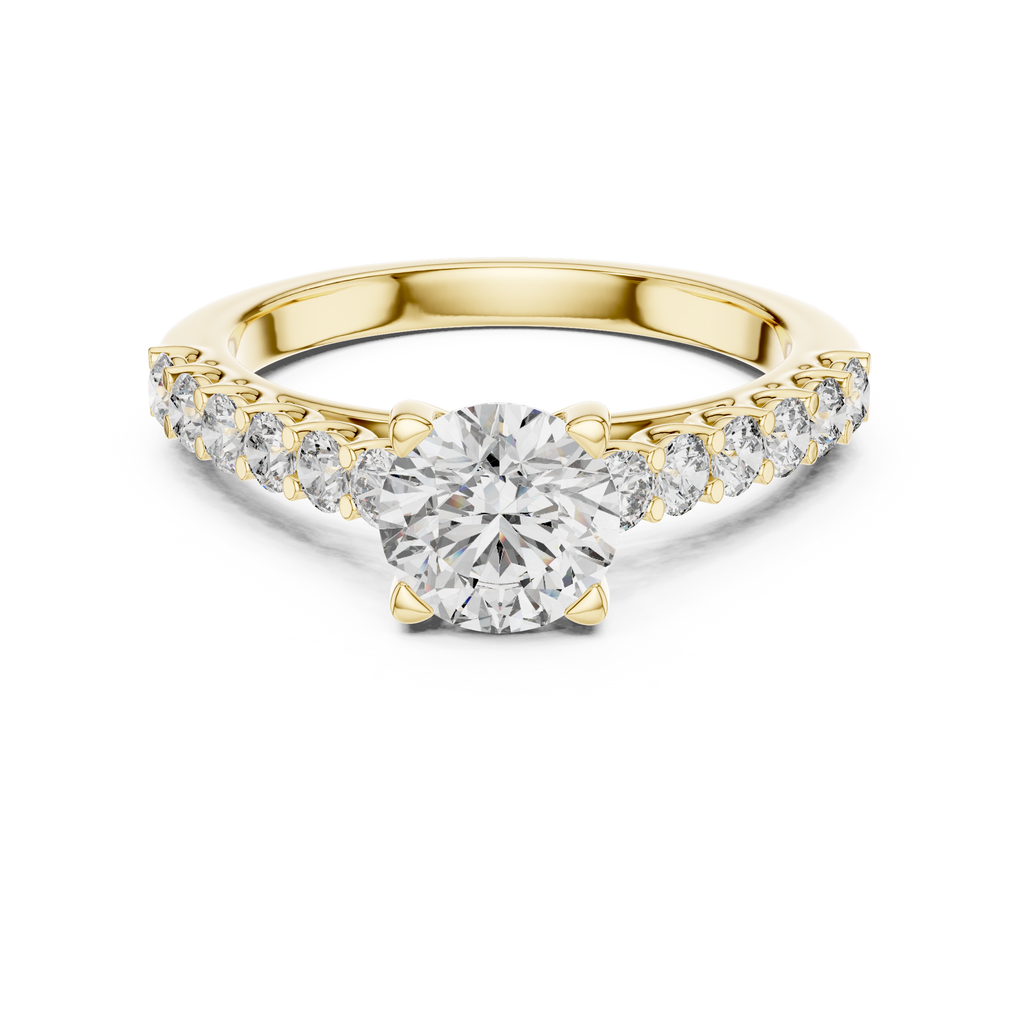 Valenza Graduated Pavé Lab Grown Diamond Engagement Ring