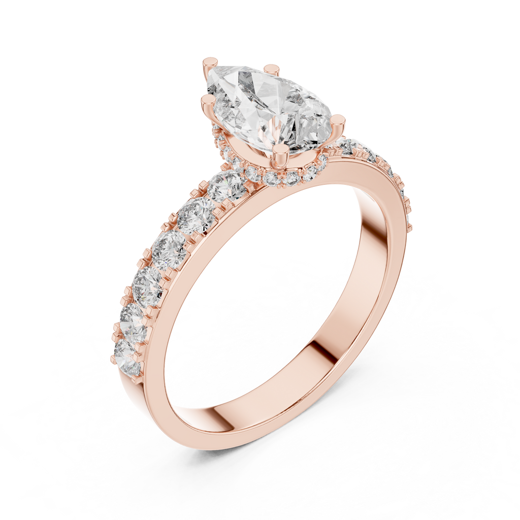 Seraphine Pear Cut Lab Grown Diamond Engagement Ring.