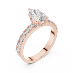 Seraphine Pear Cut Lab Grown Diamond Engagement Ring.