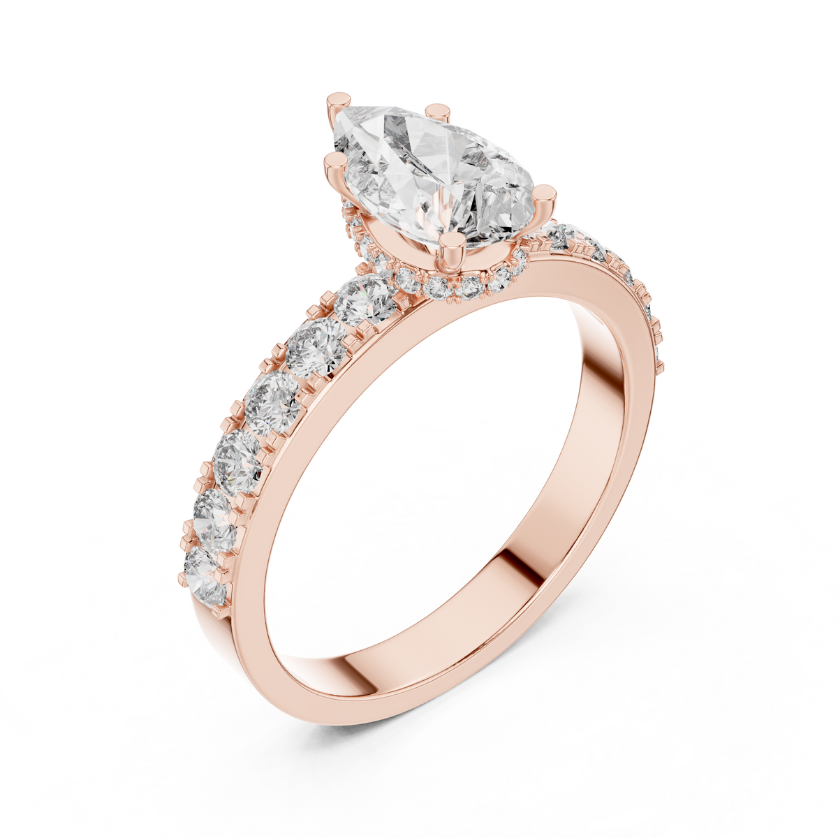 Seraphine Pear Cut Lab Grown Diamond Engagement Ring.