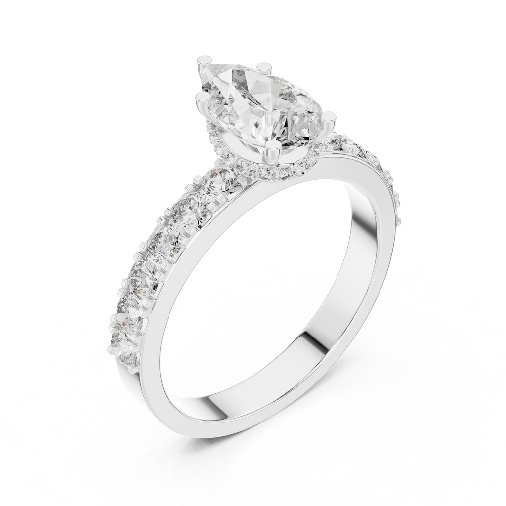 Seraphine Pear Cut Lab Grown Diamond Engagement Ring.
