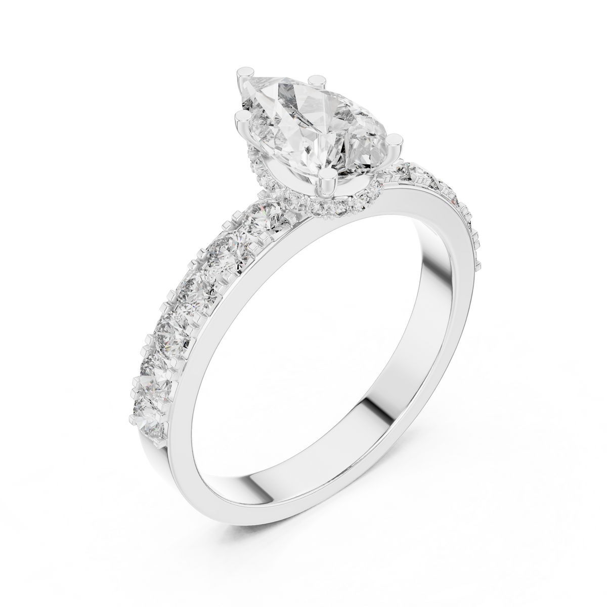 Seraphine Pear Cut Lab Grown Diamond Engagement Ring.