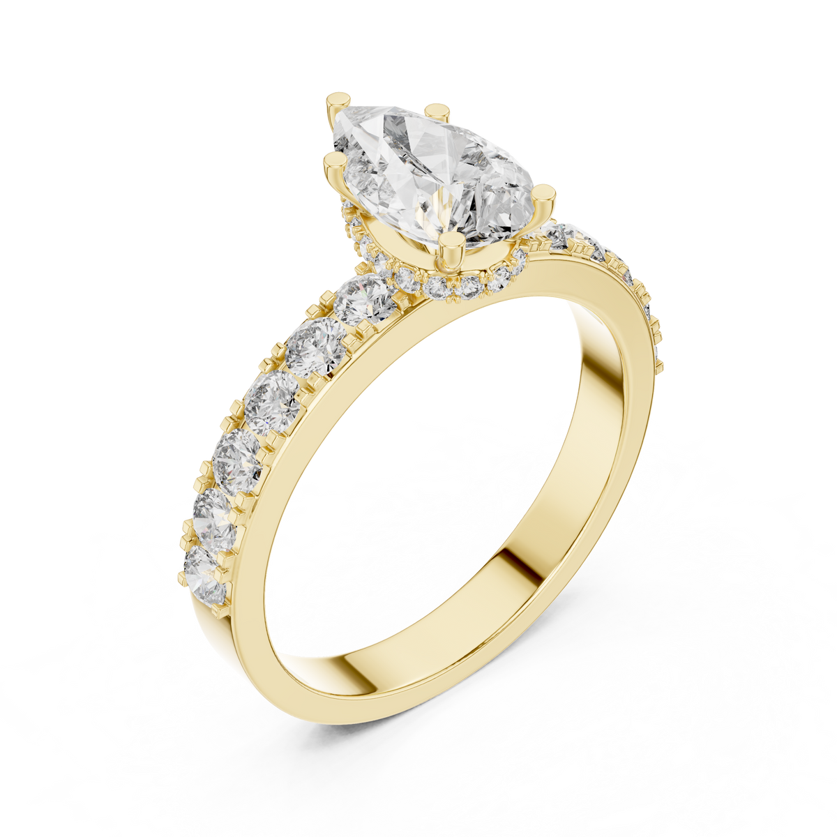 Seraphine Pear Cut Lab Grown Diamond Engagement Ring.