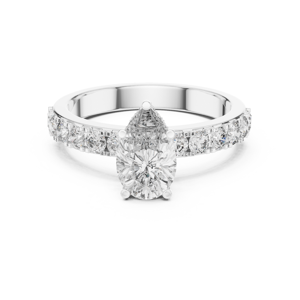 Seraphine Pear Cut Lab Grown Diamond Engagement Ring.