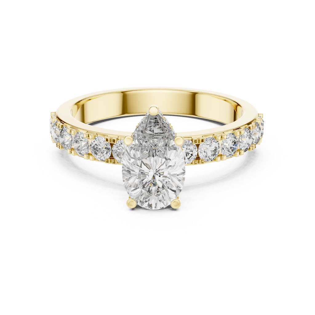 Seraphine Pear Cut Lab Grown Diamond Engagement Ring.