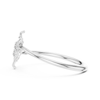Geminelle Twin Flower Open Petal Lab Grown Diamond Ring