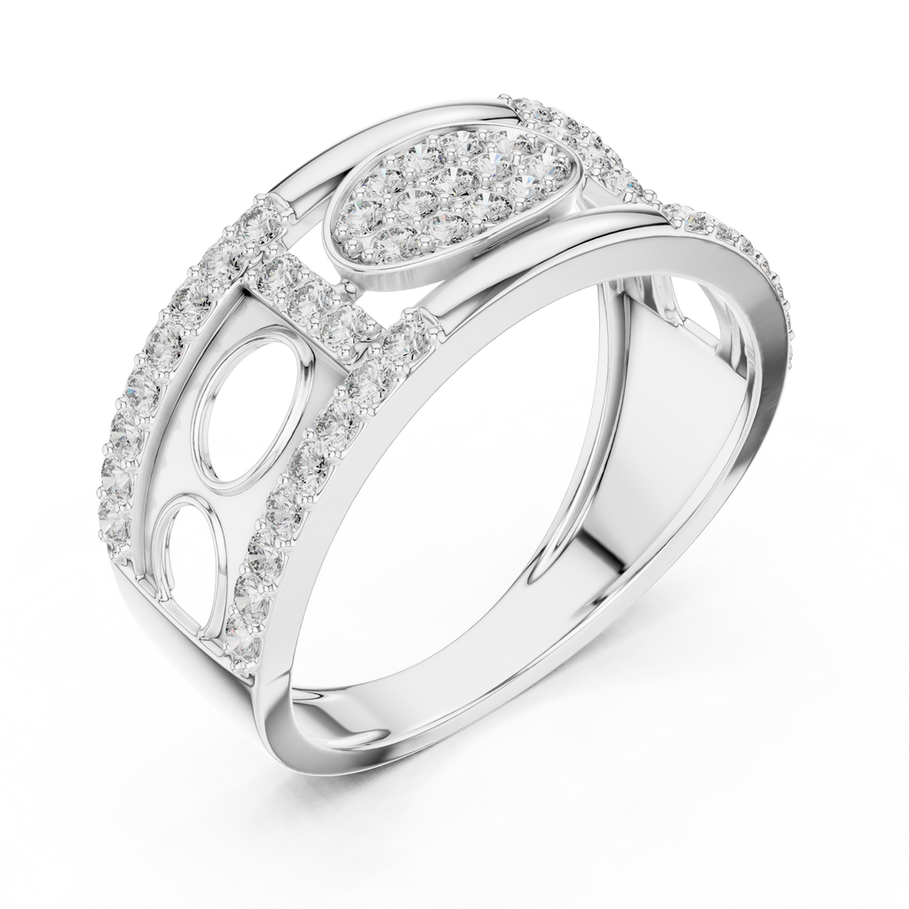 Valerienne Oval Pavé Lab Grown Diamond Ring