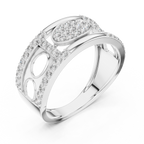 Valerienne Oval Pavé Lab Grown Diamond Ring