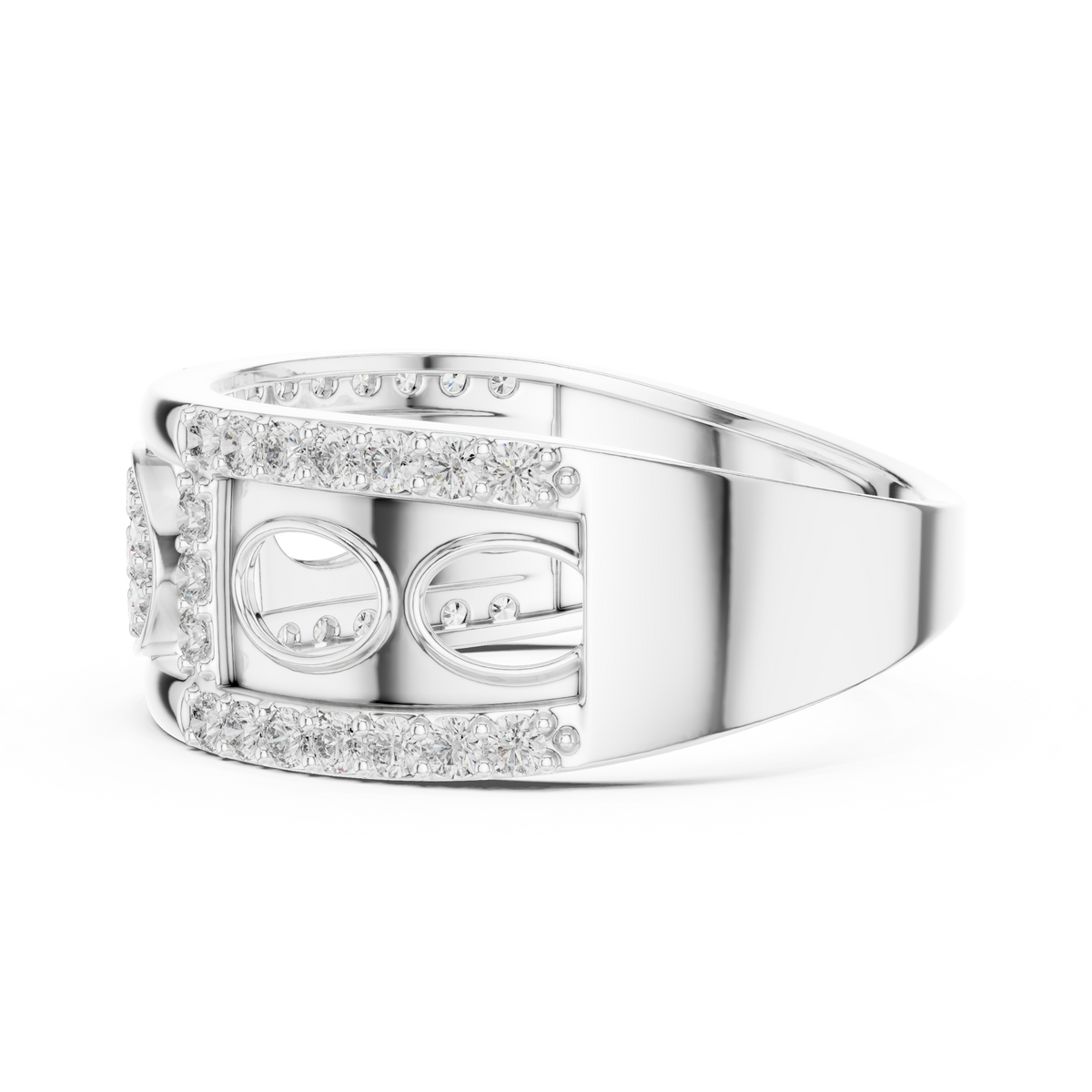 Valerienne Oval Pavé Lab Grown Diamond Ring