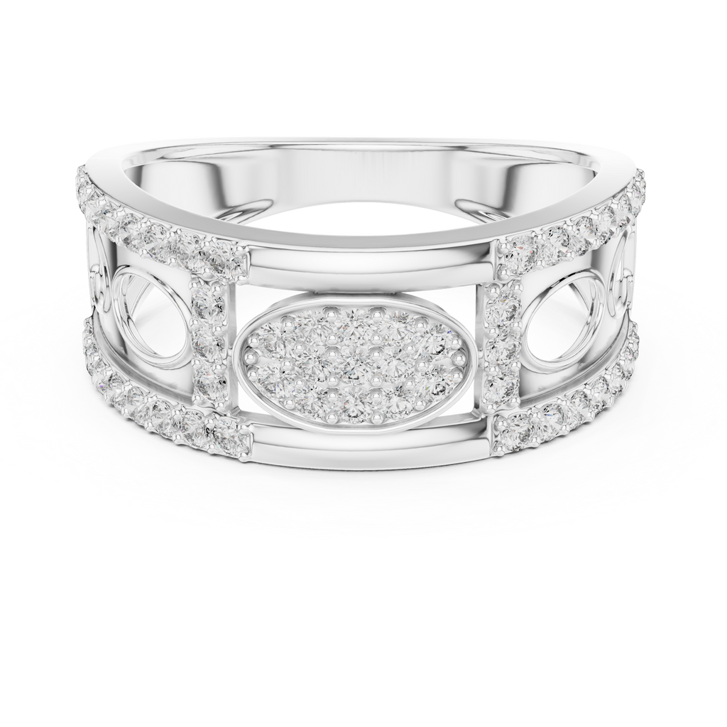 Valerienne Oval Pavé Lab Grown Diamond Ring