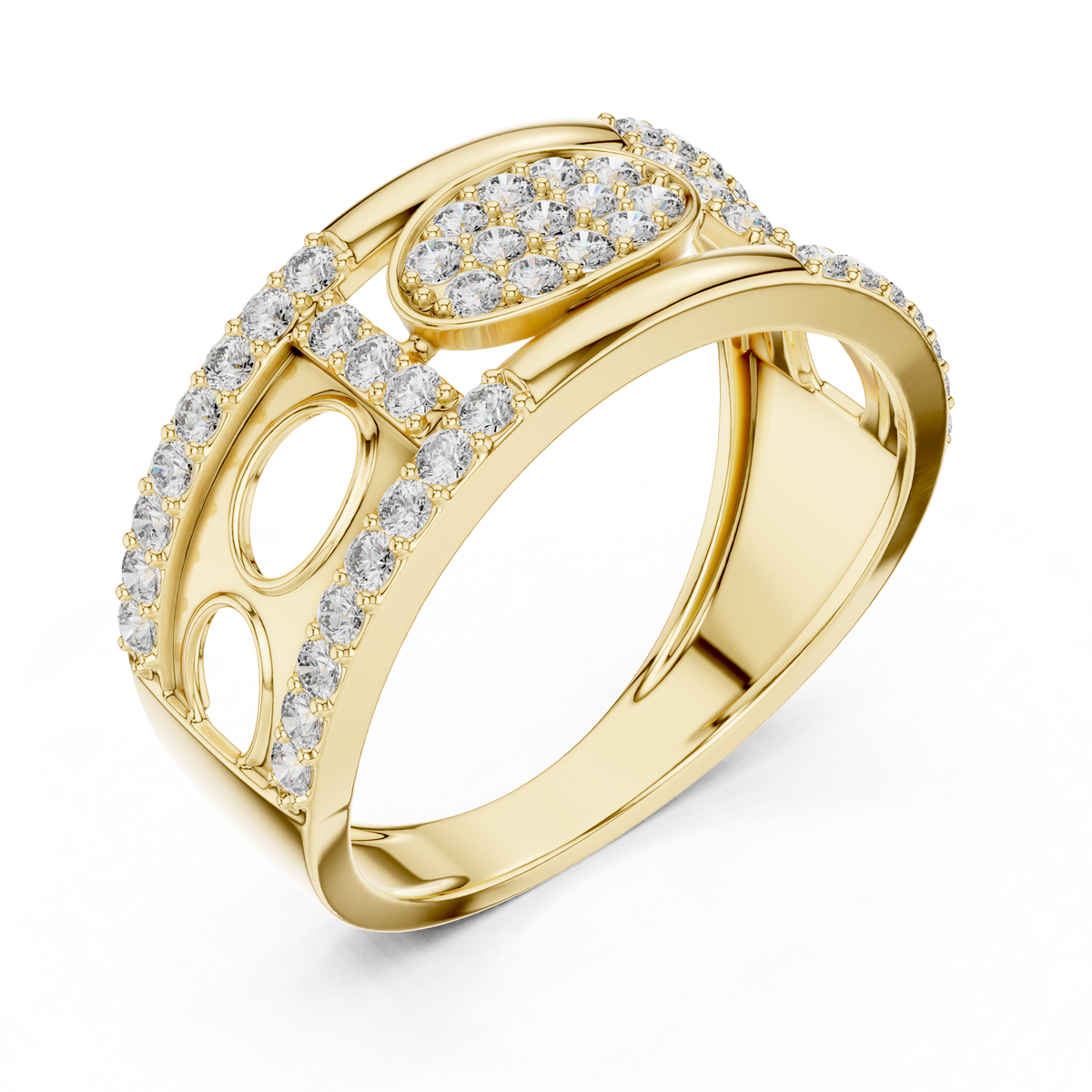 Valerienne Oval Pavé Lab Grown Diamond Ring