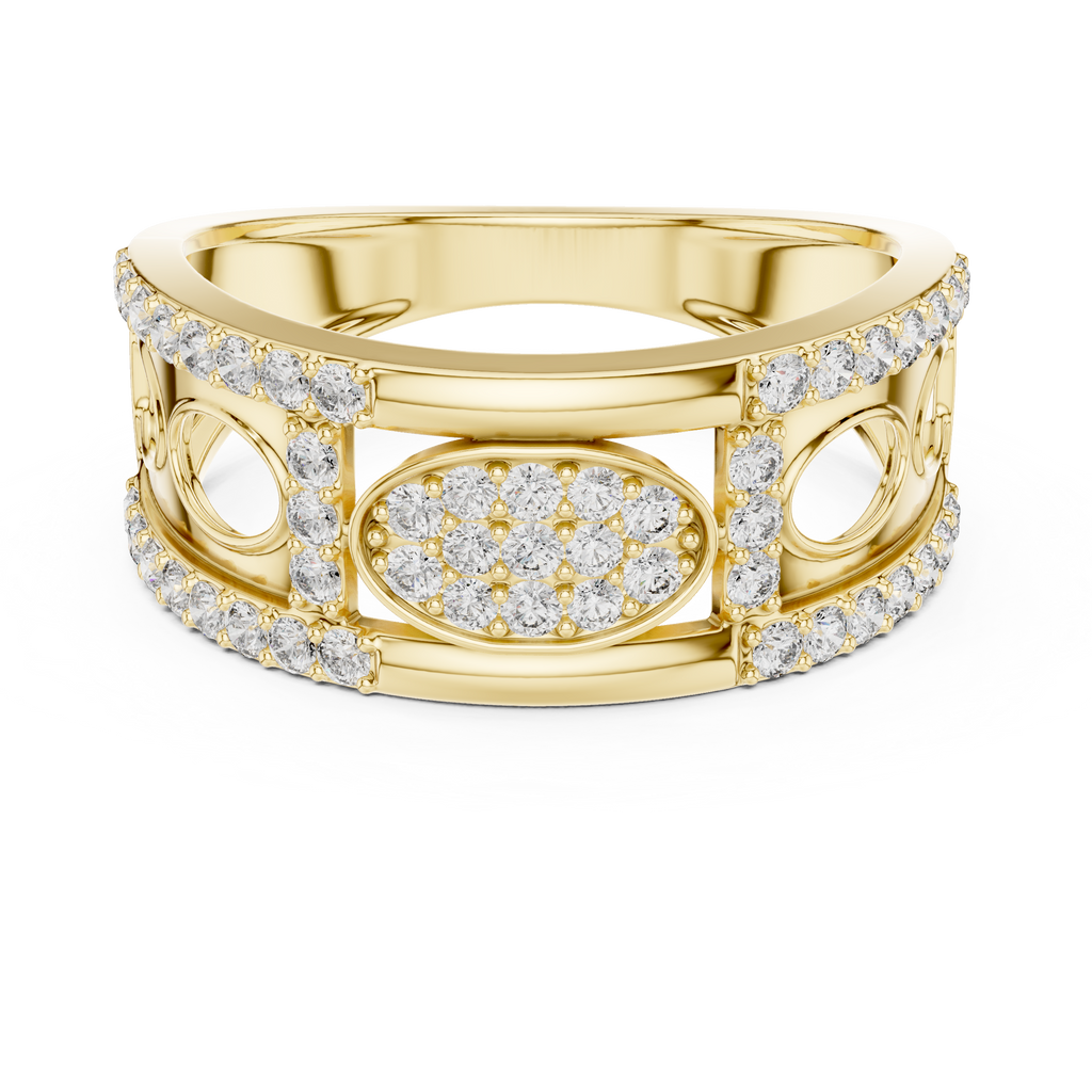 Valerienne Oval Pavé Lab Grown Diamond Ring