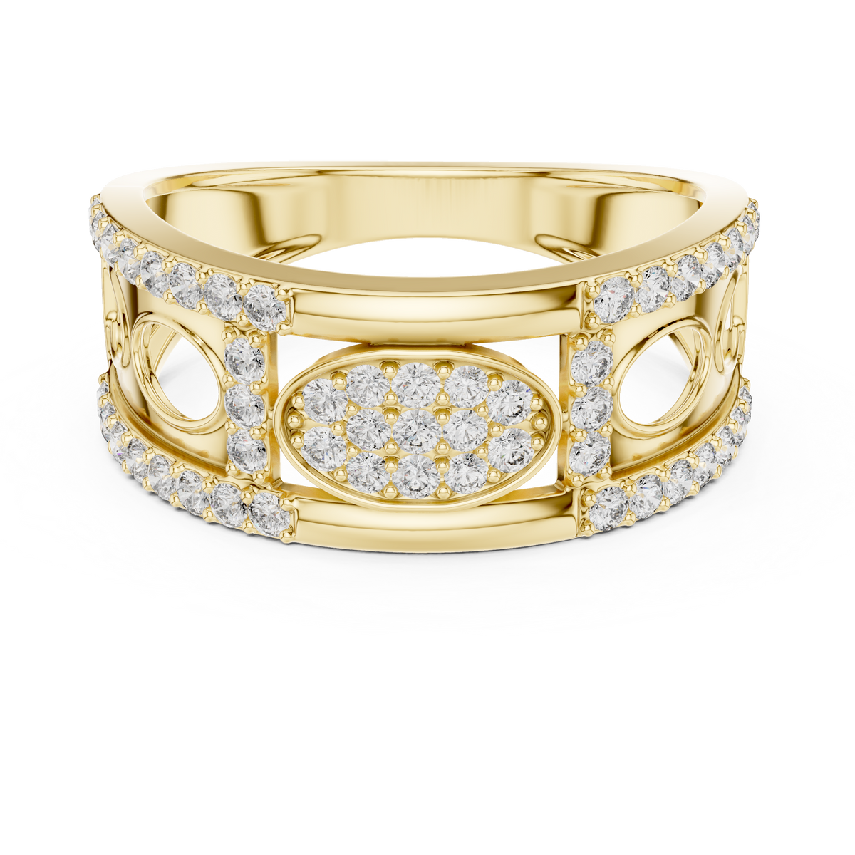 Valerienne Oval Pavé Lab Grown Diamond Ring