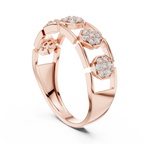 Octavelle Hexagon Cluster Lab Grown Diamond Ring.