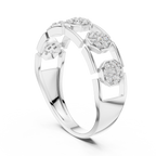 Octavelle Hexagon Cluster Lab Grown Diamond Ring.