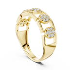 Octavelle Hexagon Cluster Lab Grown Diamond Ring.
